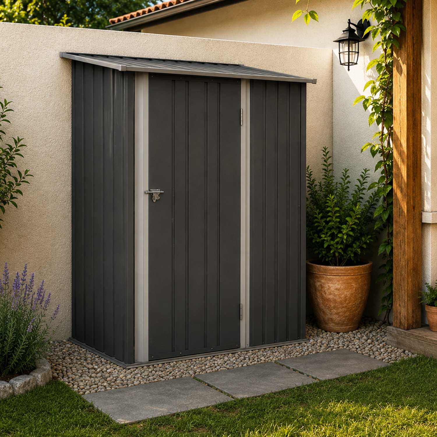 Bodega Jardín 142x84x189 Boxshed Gris