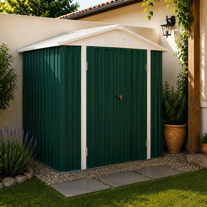 Bodega Jardín Con Repisas 198x126x212 Homeshed Verde 1