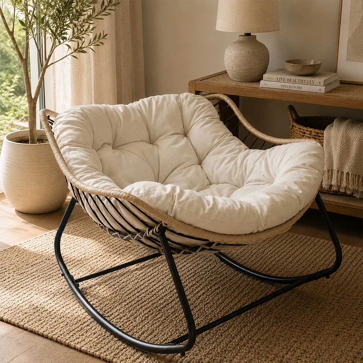 Silla Mecedora Rocking Chair Natal Marfil 1