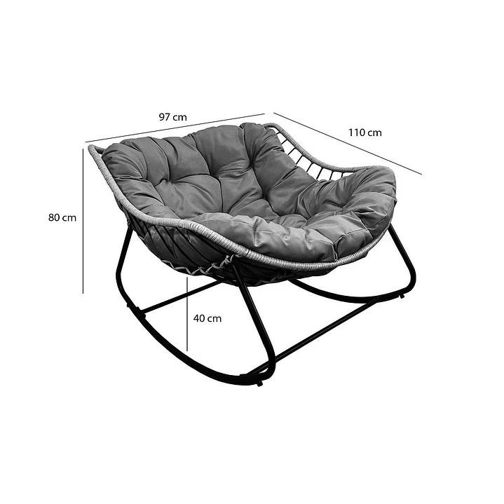 Silla Mecedora Rocking Chair Natal Marfil 9