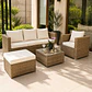 Juego Living Terraza Estefanía Caramelo 5 Personas - Miniatura 1