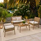 Juego Living Terraza Florencia Caramelo 4 Personas - Miniatura 1