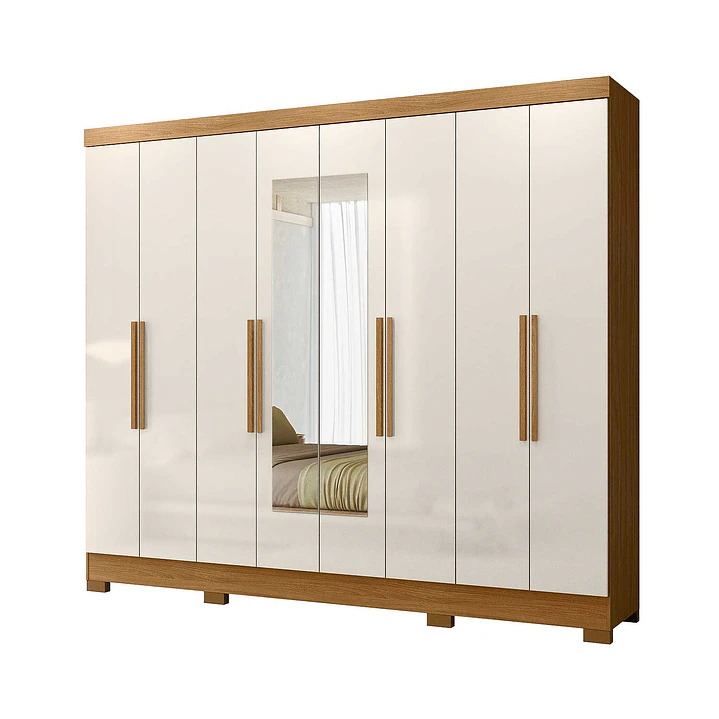 Clóset 8 puertas Diplomata Freijo off White con espejo 3