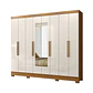 Clóset 8 puertas Diplomata Freijo off White con espejo - Miniatura 3