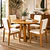 Juego de Comedor Ravello 4 Sillas Beige 100 x 100 x 80 cm