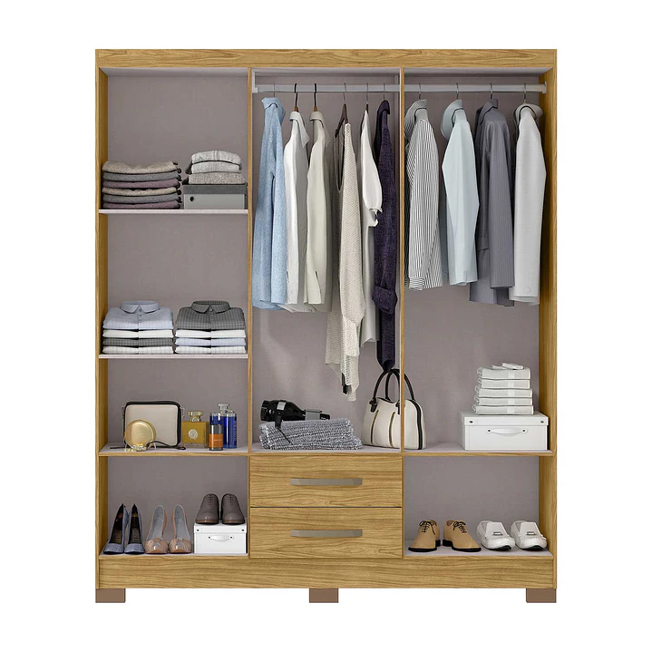 Closet 6 puertas Classic Marrocos Marroco / Ripado 188 x 156,6 x 46,5 2