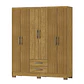 Closet 6 puertas Classic Marrocos Marroco / Ripado 188 x 156,6 x 46,5 - Miniatura 3
