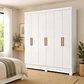 Clóset 6 puertas Nativo blanco 200,6 x 175,2 x 46,2 - Miniatura 1