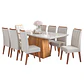 Juego de Comedor 8 sillas Valerio Beige 79,5 x 90 x 200 cm - Miniatura 2