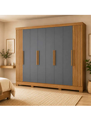 Closet 8 puertas Diplomata Freijo / Cinza