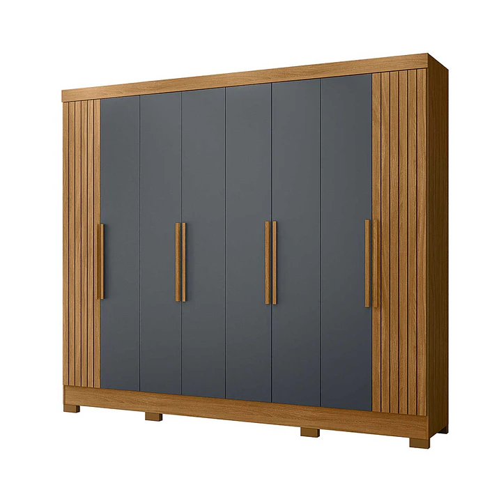 Closet 8 puertas Diplomata ripado Freijo / Cinza 3