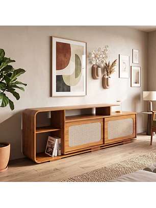 Rack tv Riviera color miel TV 75