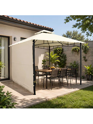 Pérgola Quintay con Lateral 3x3mt Marfil