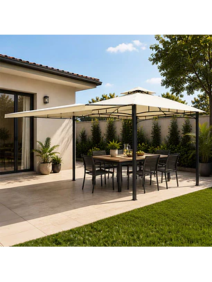 Pérgola Quintay con Lateral 3x3mt Marfil