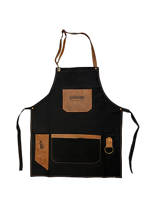 Pechera Parrillera De Jeans Con Cuero