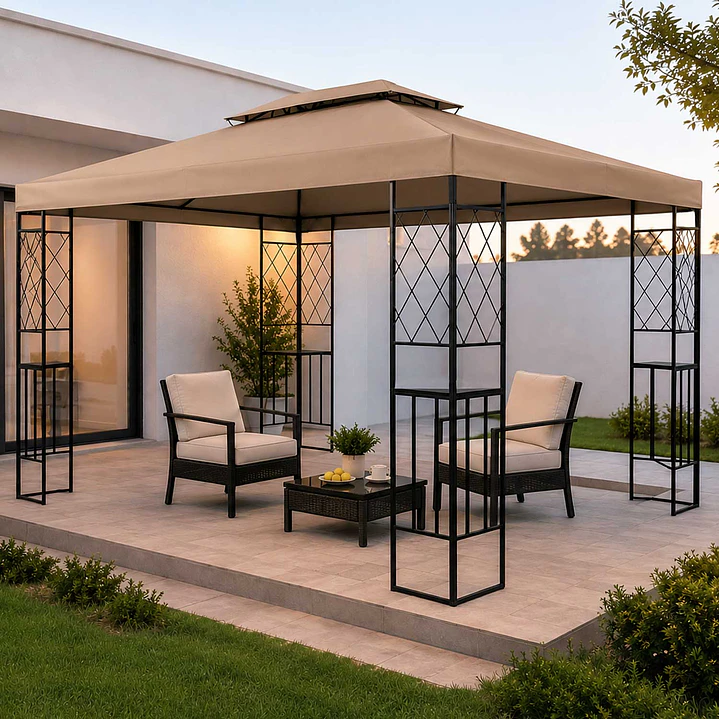 Pérgola Bahia Inglesa 3x4mt Café 1
