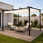 Pérgola Cavancha con Tela Retráctil 3x4mt Marfil - Miniatura 1