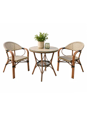 Set de Balcón Parisino Natural 2 Personas