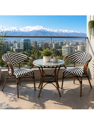 Set de Balcón Parisino Chevron 2 Personas