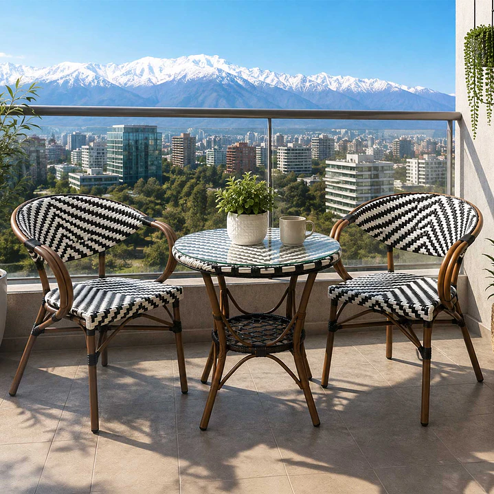 Set de Balcón Parisino Chevron 2 Personas 1