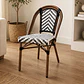 Silla Parisina Chevron Blanco/Negro - Miniatura 1