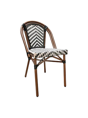 Silla Parisina Chevron Blanco/Negro