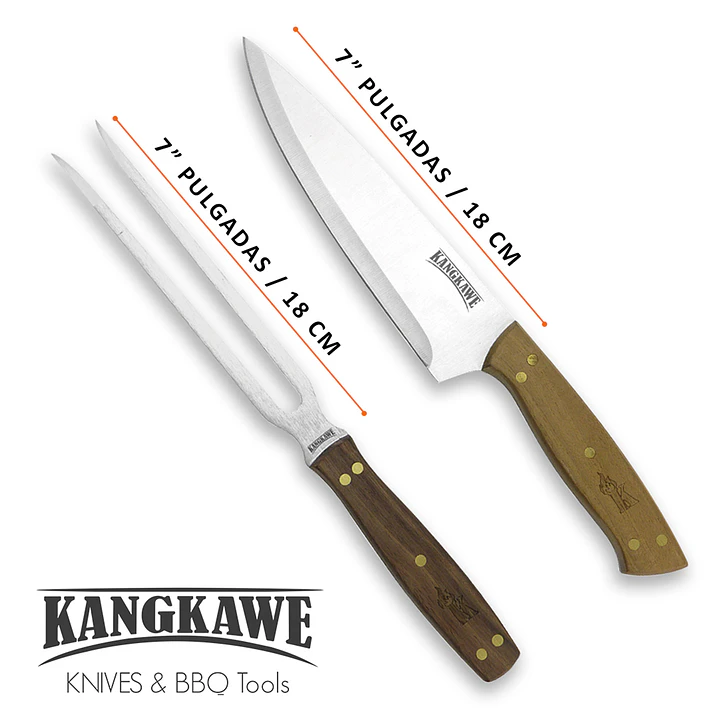 Set Parrillero Tabla + Cuchillo + Tenedor 3