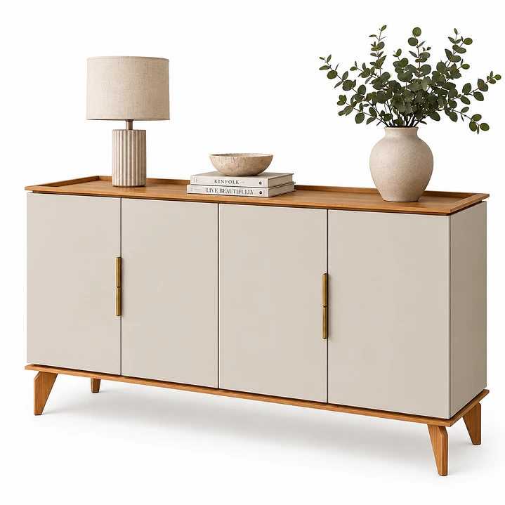 Buffet Sintra Jequitiba/Off White 160x80x42 cm 5
