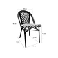 Silla Parisina Chevron Blanco/Negro 2 Unidades - Miniatura 7