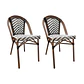 Silla Parisina Chevron Blanco/Negro 2 Unidades - Miniatura 1