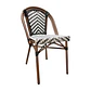 Silla Parisina Chevron Blanco/Negro 4 Unidades - Miniatura 3