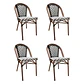 Silla Parisina Chevron Blanco/Negro 4 Unidades - Miniatura 1
