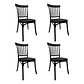 Pack 4 Silla Windsor Danubio negra - Miniatura 1