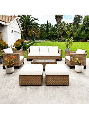 Juego de living terraza Constanza 7 personas