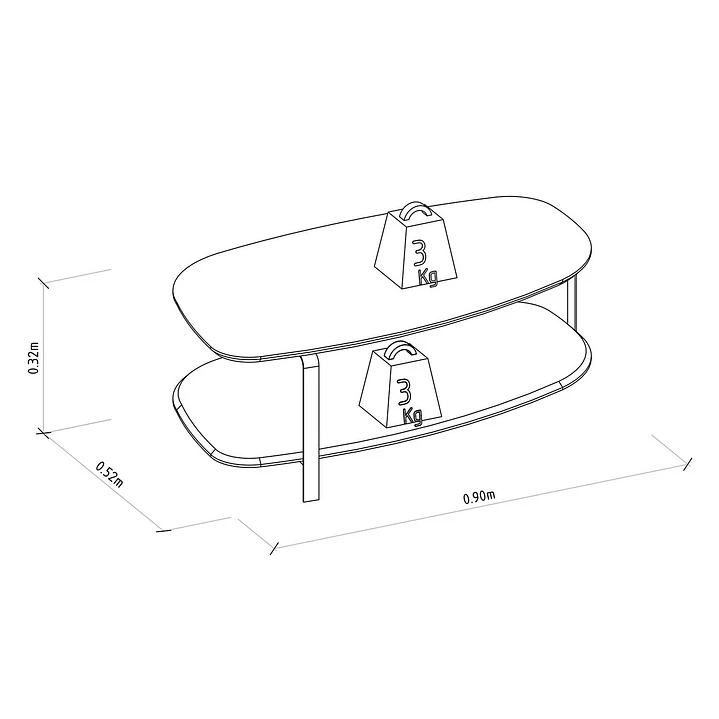 Mesa de Centro Olimpo Off White 7