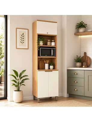 Mueble cocina microondas Selene Jequitiba / Off White