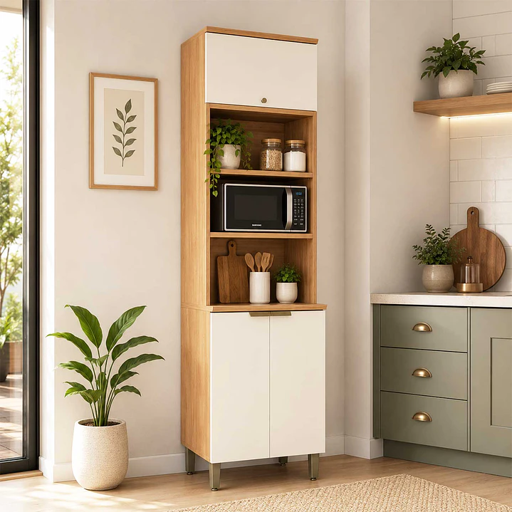 Mueble cocina microondas Selene Jequitiba / Off White 1