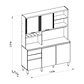 Kit Cocina Austin 1,65m Jequitiba / Gris Matte - Miniatura 5