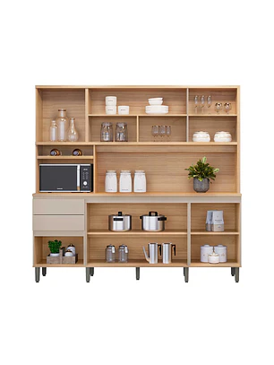 Kit Cocina Austin 2,20m Jequitiba / Gris Matte