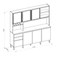 Kit Cocina Austin 2,20m Jequitiba / Gris Matte - Miniatura 5