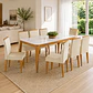 Juego de comedor 1.80 Aurea 8 sillas Beige - Miniatura 1