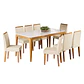 Juego de comedor 1.80 Aurea 8 sillas Beige - Miniatura 2