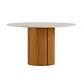 Juego de comedor redondo 6 sillas Serena Vidrio 1.35 Beige - Miniatura 3