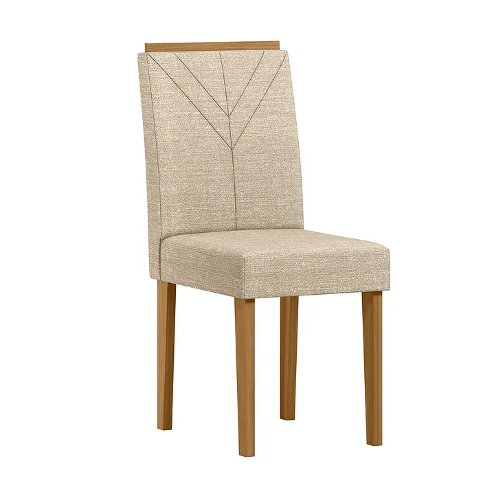 Juego de comedor redondo 6 sillas Serena Vidrio 1.35 Beige 4