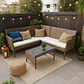 Juego Living Terraza Palermo Caramelo 5 Personas - Miniatura 1