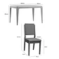 Juego de Comedor 4 sillas Arezzo 1.20 Felpa Café 80 x 120 x 80 cm - Miniatura 5