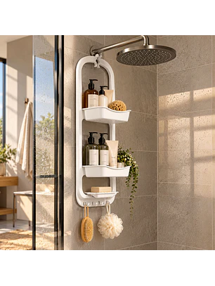 Organizador plástico para ducha