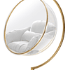 Silla Colgante Transparente Bubble Chair - Estructura Dorada