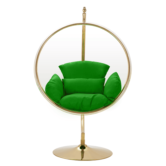 Silla Colgante Transparente Bubble Chair - Estructura Dorada