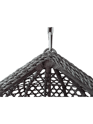 Silla Colgante Hawái L Gris Cojín Marfil